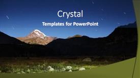  Presentation with night sky - Theme with fantastic-image-of-the-night background and a ocean colored foreground