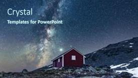  Presentation with norway - Presentation featuring fantastic-landscape-with-norwegian-red background and a ocean colored foreground