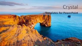  Presentation with lava - Audience pleasing slides consisting of fantastic-large-arch-of-lava backdrop and a light blue colored foreground