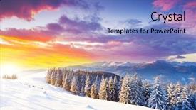  Presentation with mountains fantasy abstract nature landscape - Cool new slides with fantastic morning mountain landscape overcast backdrop and a teal colored foreground