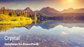  Presentation with shenandoah national park big meadows - Audience pleasing PPT layouts consisting of fantastic mountain lake in national backdrop and a gray colored foreground
