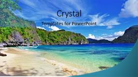  Presentation with philippine traditional - Audience pleasing PPT layouts consisting of fantastic philippines islands nature backdrop and a teal colored foreground