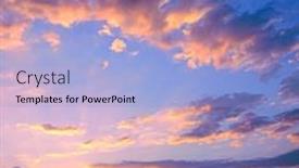  Presentation with pink sky - Slide set featuring fantastic-pink-sunset-against-blue background and a light blue colored foreground