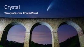  Presentation with dark blue sky stars - PPT theme featuring fantastic-starry-sky-over background and a navy blue colored foreground