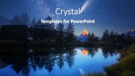  Presentation with switzerland - PPT layouts enhanced with fantastic-starry-sky-over background and a ocean colored foreground