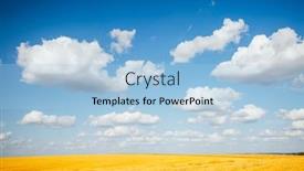  Presentation with agricultural - PPT theme consisting of fantastic-summer-view background and a light blue colored foreground