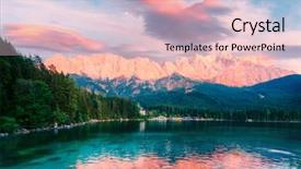  Presentation with bavaria - Colorful PPT theme enhanced with fantastic sundown on mountain lake backdrop and a lemonade colored foreground