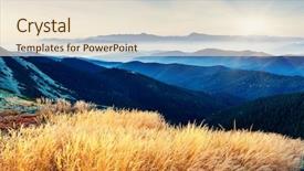  Presentation with clear sunny day rural landscape - Cool new PPT layouts with fantastic sunny day is backdrop and a lemonade colored foreground