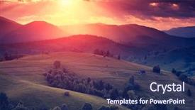  Presentation with filter - Cool new presentation design with fantastic sunny hills glowing by sunlight dramatic scenery carpathian ukraine europe beauty world retro style filter instagram colorful toning effect backdrop and a navy blue colored foreground