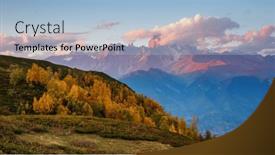  Presentation with europe - Presentation theme enhanced with fantastic-sunset-with-colorful-clouds background and a light blue colored foreground