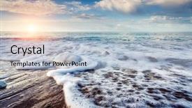  Presentation with fantastic beast - Amazing PPT theme having fantastic view azure sea glowing backdrop and a light blue colored foreground