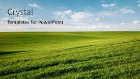  Presentation with minimalistic - PPT theme enhanced with fantastic-view-of-green-rural background and a light blue colored foreground
