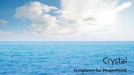  Presentation with summer holiday - Slide deck enhanced with fantastic view of the azure background and a light blue colored foreground