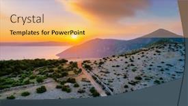  Presentation with croatia - Slide deck consisting of fantastic-view-of-the-rocky background and a coral colored foreground