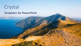  Presentation with croatia - PPT layouts enhanced with fantastic-view-of-the-rocky background and a sky blue colored foreground