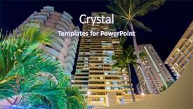  Presentation with honolulu hawaii - Presentation theme with fantastic view of tropical city background and a  colored foreground