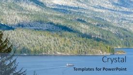  Presentation with vancouver - PPT layouts enhanced with fantastic view over ocean snow mountain and rocks at sechelt inlet in vancouver canada background and a teal colored foreground