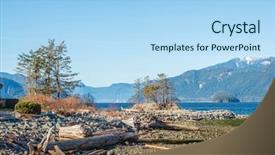  Presentation with math ocean - Presentation design with fantastic view over ocean snow background and a light blue colored foreground