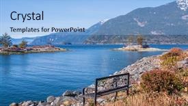  Presentation with save the ocean - Presentation featuring fantastic view over ocean snow background and a  colored foreground