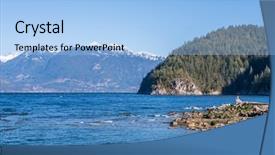  Presentation with ocean conservation - Amazing PPT theme having fantastic view over ocean snow backdrop and a light blue colored foreground