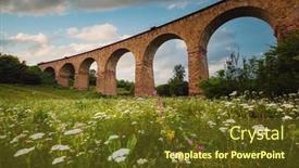  Presentation with amsterdam historical beautiful view - Colorful PPT theme enhanced with fantastic-view-to-beautiful-old backdrop and a tawny brown colored foreground