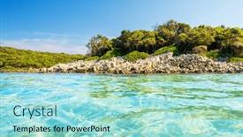  Presentation with turquoise beach - Slide deck featuring fantastic-wild-tropical-beach background and a arctic colored foreground