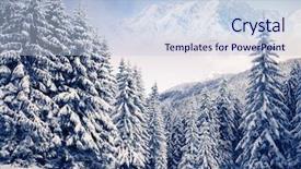  Presentation with dark blue moonlight landscape - Amazing PPT theme having fantastic winter landscape and blue backdrop and a lemonade colored foreground