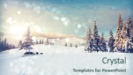  Presentation with winter blue - Colorful slide set enhanced with fantastic winter landscape blue sky backdrop and a sky blue colored foreground