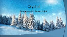  Presentation with dark blue moonlight landscape - Beautiful slide deck featuring fantastic winter landscape blue sky backdrop and a teal colored foreground