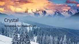  Presentation with ukraine - Presentation theme having fantastic winter landscape dramatic overcast background and a teal colored foreground