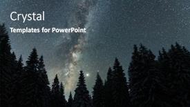  Presentation with winter scene - Slide set consisting of fantastic-winter-landscape-glowing background and a ocean colored foreground