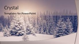  Presentation with national - Amazing PPT theme having fantastic winter landscape national park backdrop and a  colored foreground