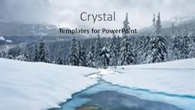  Presentation with winter river - Slide set featuring fantastic-winter-landscape-with-frozen background and a light blue colored foreground