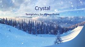  Presentation with winter landscape winter tree - Slide deck consisting of fantastic winter landscape with snowy background and a light blue colored foreground