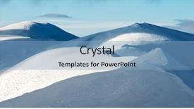  Presentation with landscape - PPT theme having fantastic winter landscape with snowy background and a light blue colored foreground