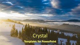  Presentation with romania - PPT layouts consisting of fantastic-winter-landscape-with-snowy background and a tawny brown colored foreground