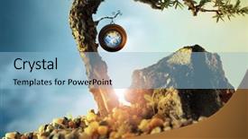  Presentation with fairy tale - Beautiful presentation featuring fantastical fairy tale landscape backdrop and a light blue colored foreground