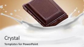  Presentation with chocolate milk - Presentation theme featuring fantastical milk and chocolate background background and a  colored foreground