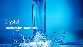  Presentation with gravity rain blue water drop splash - Colorful theme enhanced with fantastical water background drops waves backdrop and a teal colored foreground
