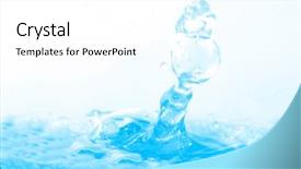  Presentation with water drops - Theme consisting of fantastical-water-background-drops-waves background and a white colored foreground