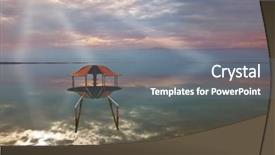  Presentation with optical - Cool new PPT theme with fantastically beautiful optical effects backdrop and a gray colored foreground