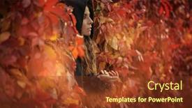  Presentation with long hair - Slide deck featuring fantasy-a-beautiful-shaman-woman background and a tawny brown colored foreground