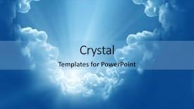  Presentation with fantasy - Theme enhanced with fantasy beautiful clouds background and a light blue colored foreground