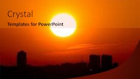  Presentation with fantasy - Presentation design enhanced with fantasy beauty sunset background and a gray colored foreground