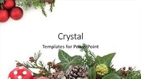  Presentation with winter border - PPT layouts having fantasy christmas background border with fly agaric mushroom decorations red baubles holly ivy snow covered pine cones and winter greenery over white background and a white colored foreground