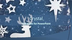  Presentation with north star - Presentation design enhanced with fantasy-christmas-eve-reindeer background and a ocean colored foreground