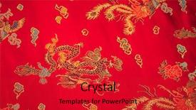  Presentation with fabric - Colorful slide deck enhanced with fantasy dragons - closeup of a red silky backdrop and a crimson colored foreground