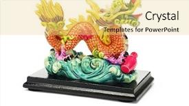  Presentation with ornament - Audience pleasing PPT theme consisting of fantasy dragons - colorful oriental dragon ornament backdrop and a  colored foreground