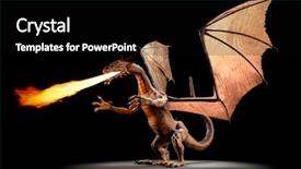  Presentation with breathing - Colorful slides enhanced with fantasy dragons - fire breathing dragon backdrop and a black colored foreground