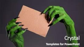  Presentation with nails - Presentation design with fantasy dragons - green hands with long black background and a dark gray colored foreground